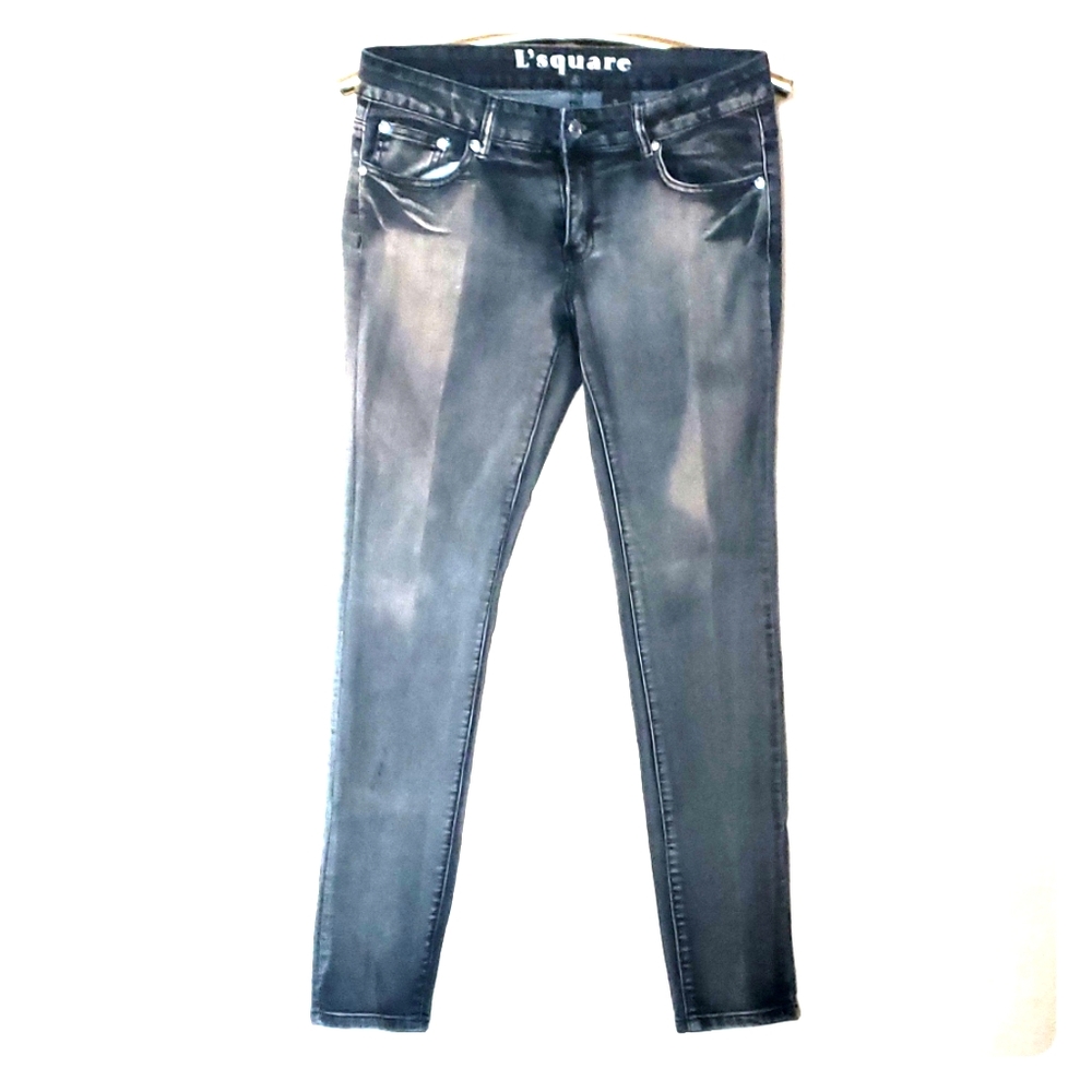 L'Square Bling Skinny Denim fits size 14/15 Blue Jeans
